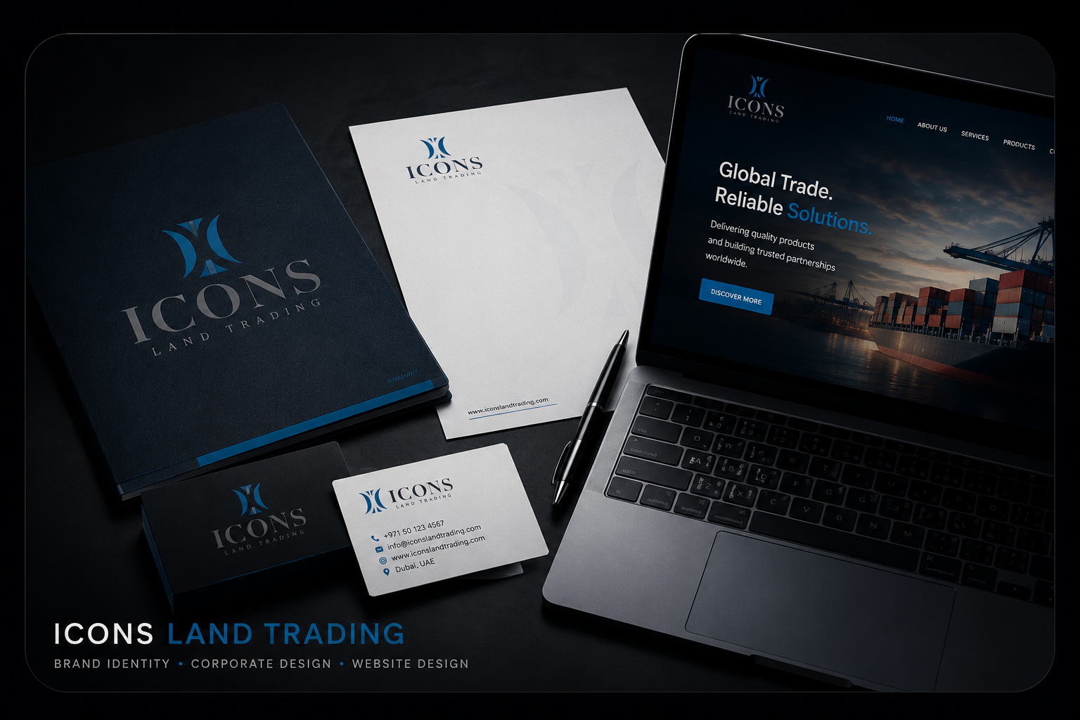 ICONS Land Trading brand identity